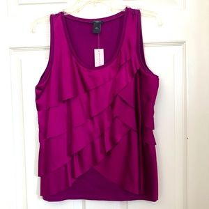 Ann Taylor NWT L Ruffle Tank